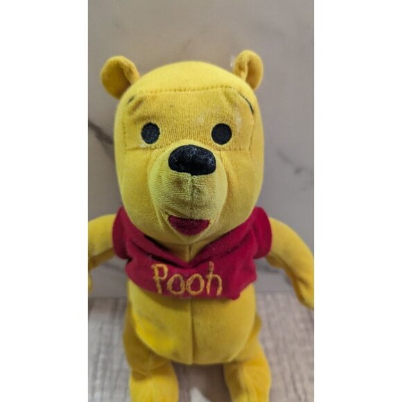 Winnie The Pooh Plush Toy With Red Shirt 11" Tall Disney Classic Cuddly Bear - Picture 3 of 8